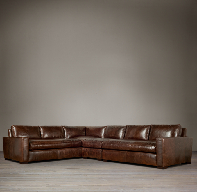 Maxwell Leather Left-Arm L-Sectional