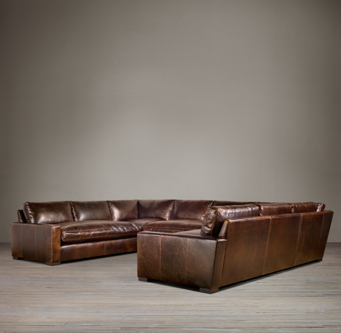 Maxwell Leather U-Sofa Sectional