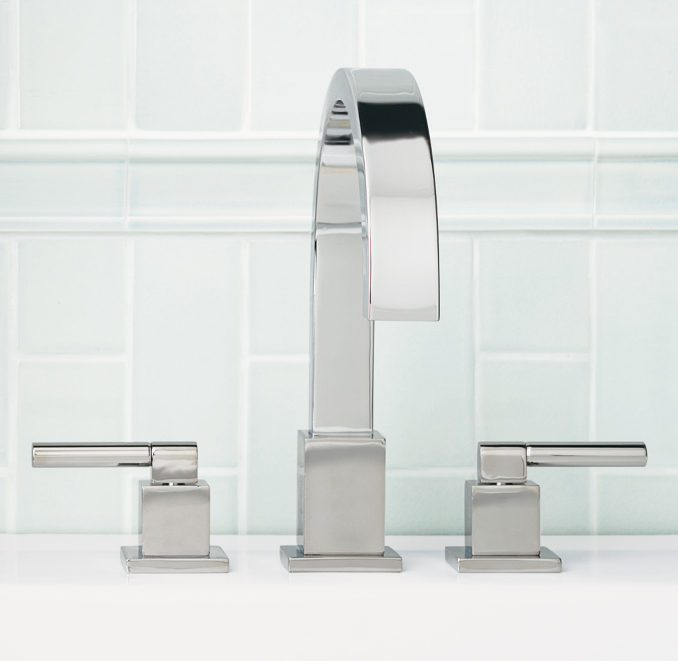 Modern Deckmount Roman Tub Faucet Set