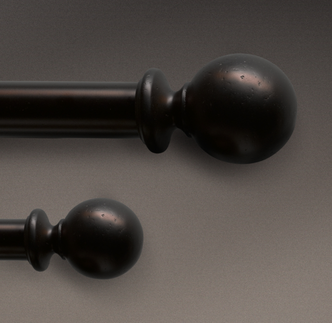 Dakota Ball Finials Burnished Amber (Set of 2)