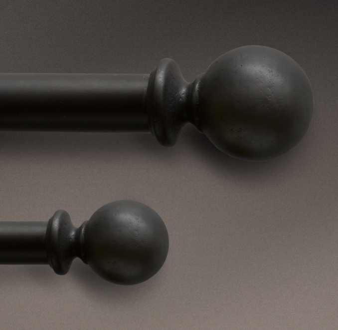 Dakota Ball Finials Soft Iron (Set of 2)