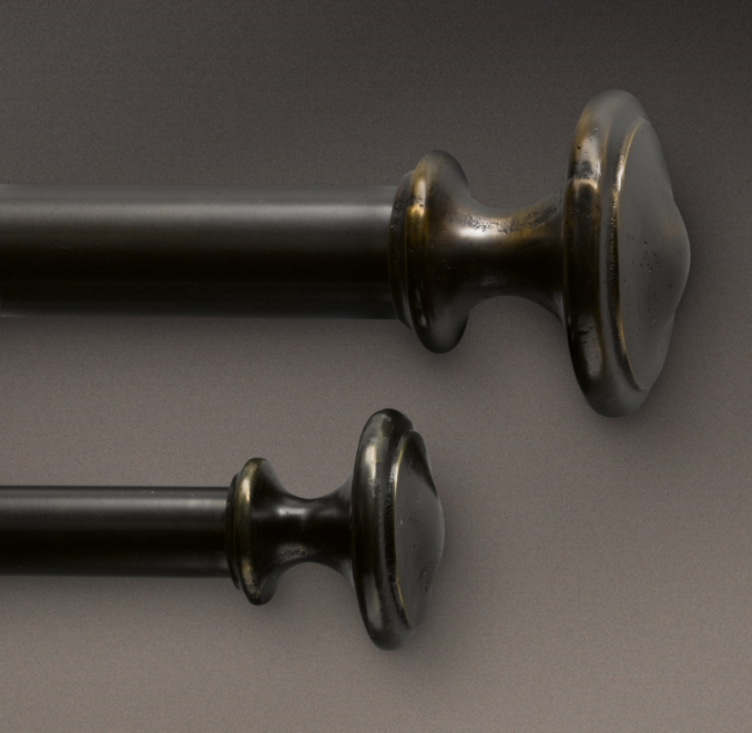 Dakota Knob Finials Chestnut (Set of 2)