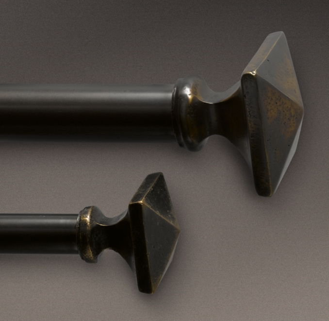 Dakota Square Finials Chestnut (Set of 2)