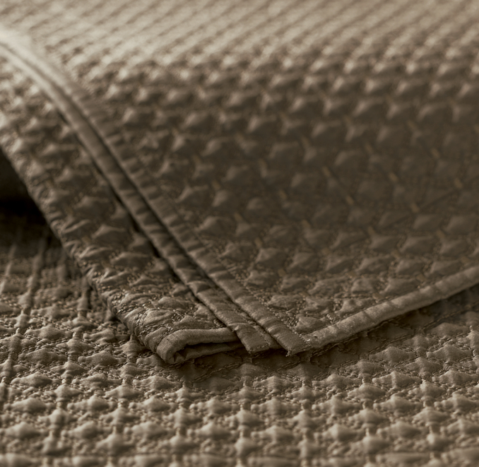Silk Diamond Embroidered Boudoir Sham