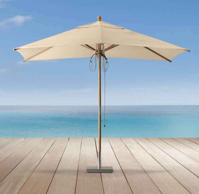 Teak Rectangular Umbrella
