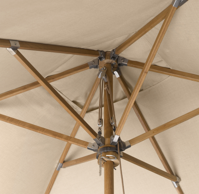 Teak Rectangular Umbrella
