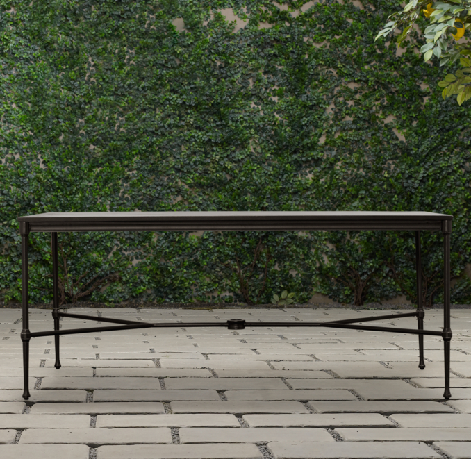Catalina Rectangular Dining Table Painted Metal