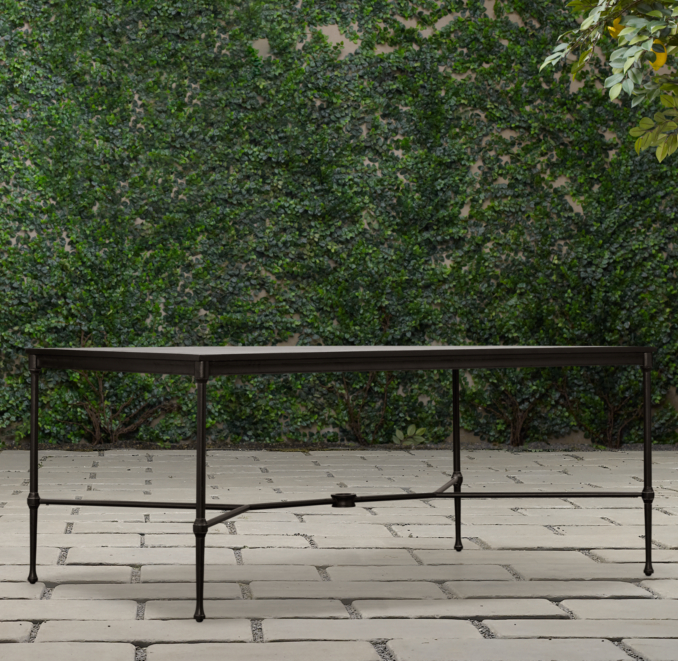Catalina Rectangular Dining Table Painted Metal