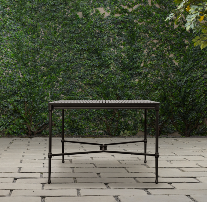 Catalina Rectangular Dining Table Painted Metal