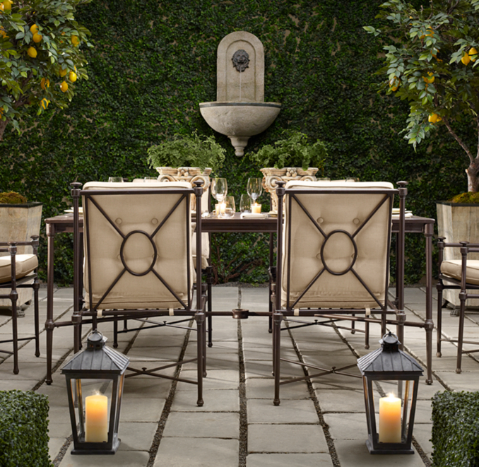 Catalina Rectangular Dining Table Painted Metal