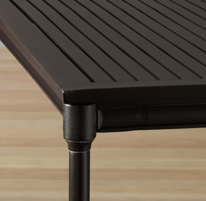 Catalina Small Square Dining Table Painted Metal