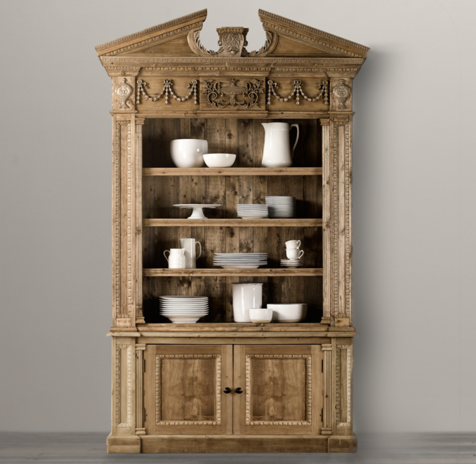 Entablature Bookcase Cabinet
