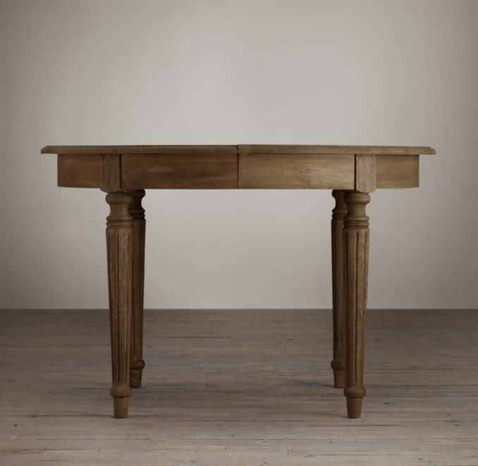 Vintage French Fluted-Leg Dining Tables