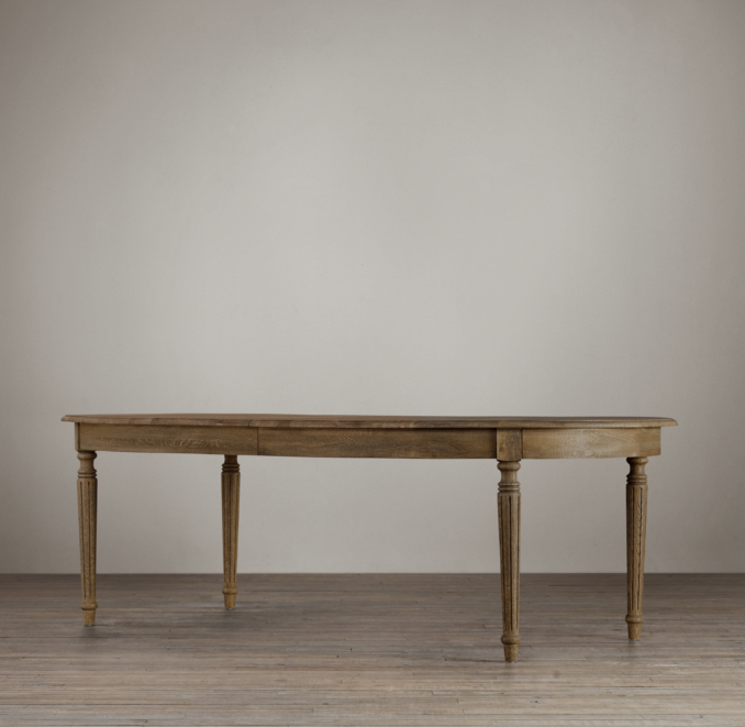 Vintage French Fluted-Leg Dining Tables