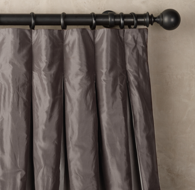 Silk Taffeta Pavilion Stripe Drapery