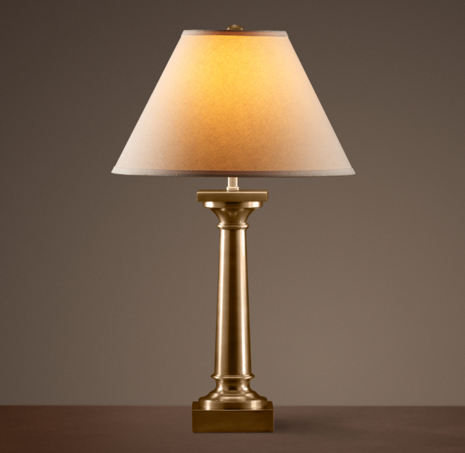 Classic Column Table Lamp Antique Brass