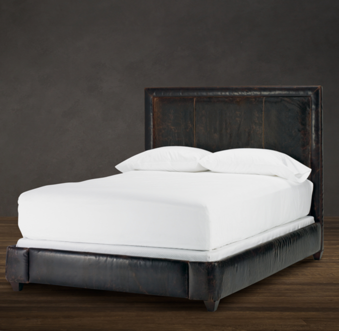 60" Wallace Leather Bed
