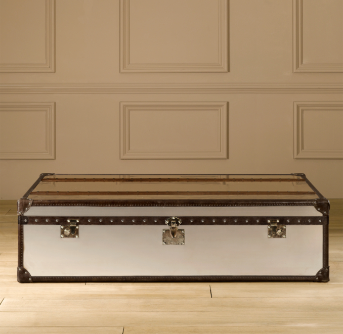 Mayfair Steamer Extra-Large Trunk Brushed Steel