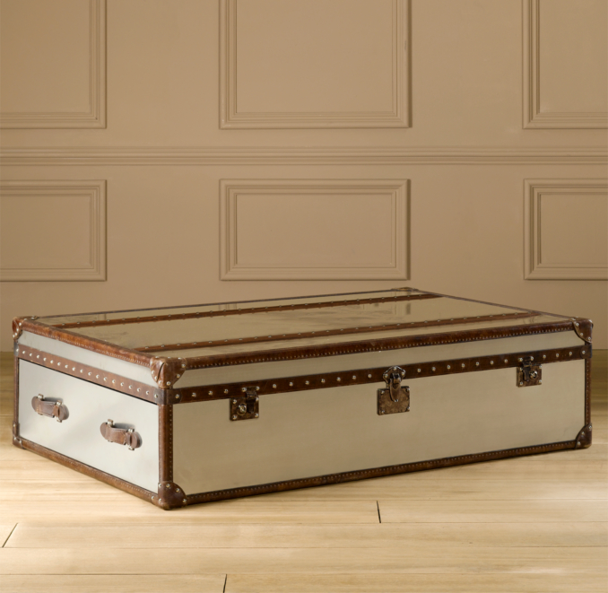 Mayfair Steamer Extra-Large Trunk Brushed Steel