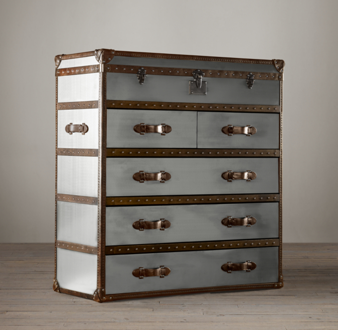 Mayfair Steamer Chest Brushed Steel