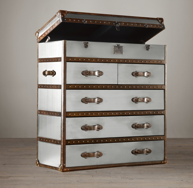 Mayfair Steamer Chest Brushed Steel