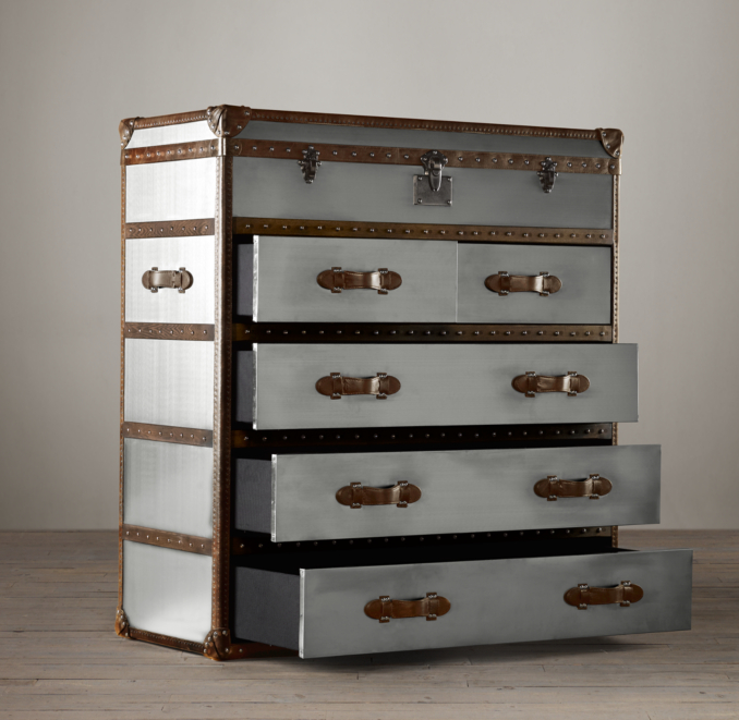 Mayfair Steamer Chest Brushed Steel