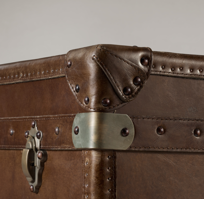 Mayfair Steamer Chest Vintage Cigar Leather