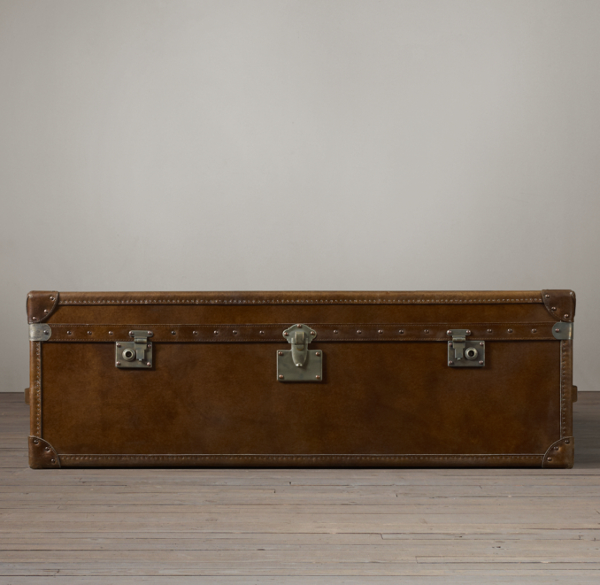 Mayfair Steamer Large Trunk Vintage Cigar Leather