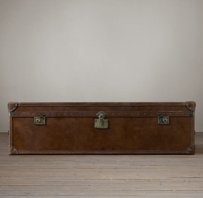 Mayfair Steamer Extra-Large Trunk Vintage Cigar Leather
