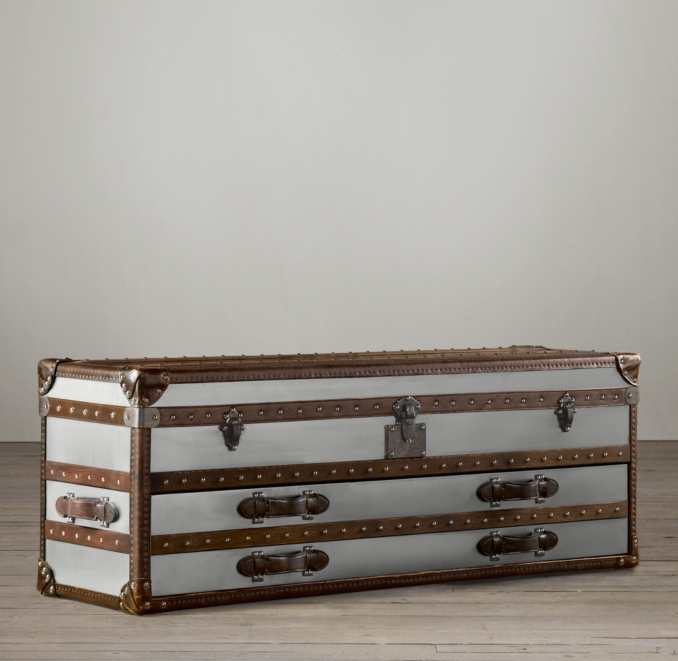 Mayfair Steamer Low Chest Brushed Steel