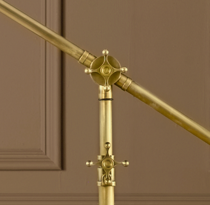 Rowan Pharmacy Task Floor Lamp Antique Brass