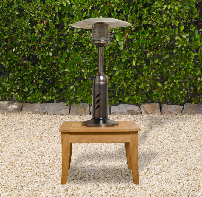 Deluxe Tabletop Propane Patio Heater Polished Stainless Steel