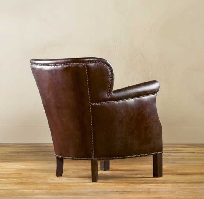 Professor's Leather Chair With Nailheads