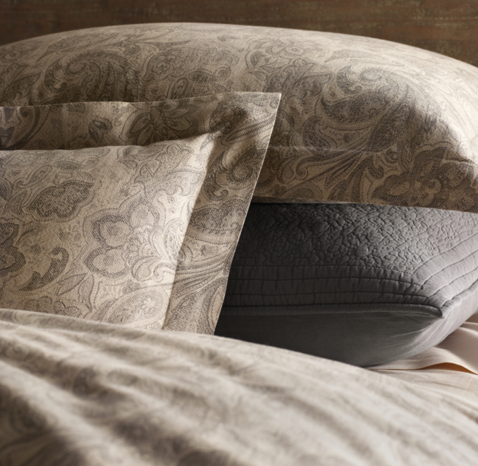 Italian Antiqued Floral Sham