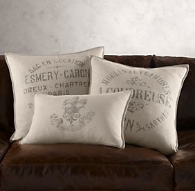 Vintage French Linen Pillow Covers