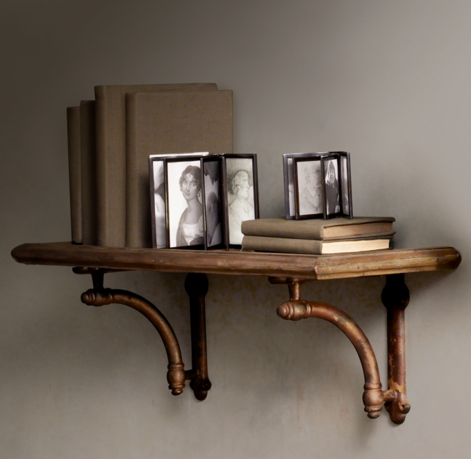 Arc Bracket & Wood Shelf