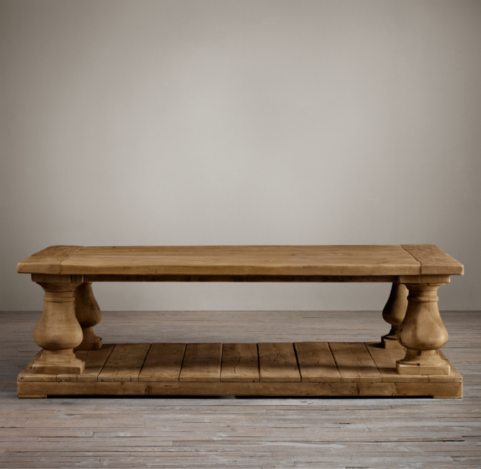 Balustrade Salvaged Wood Coffee Tables