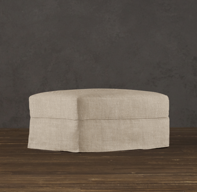 Camelback Slipcovered Ottoman