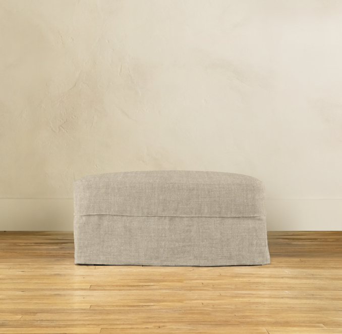 Camelback Slipcovered Ottoman
