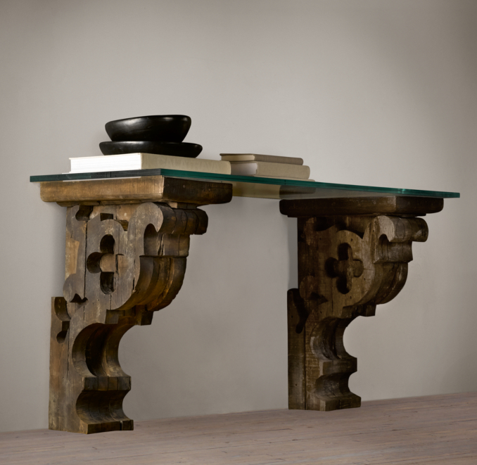 Corbel Glass Console
