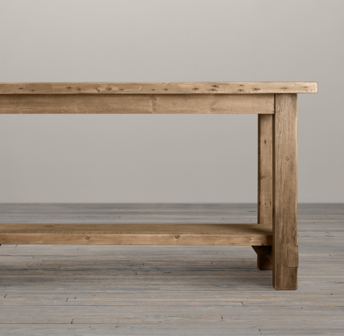 Salvaged Wood Kitchen Island Large