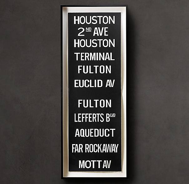 Subway Sign Art Houston