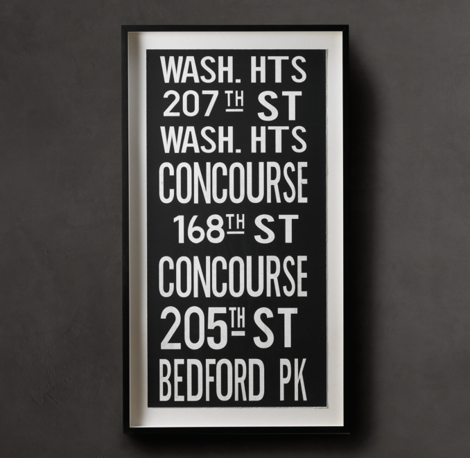 Subway Sign Art Washington