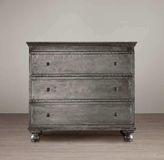 Zinc 3-Drawer Dresser