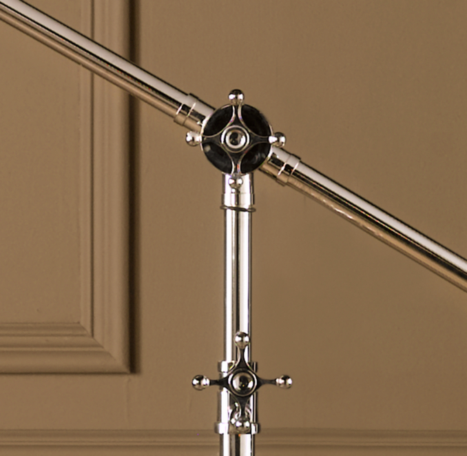 Rowan Pharmacy Task Floor Lamp Polished Nickel