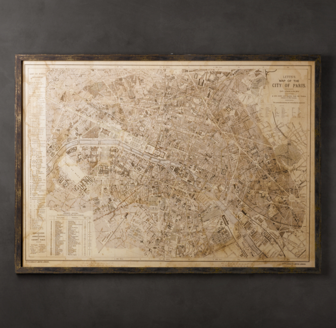 Vintage Paris Map