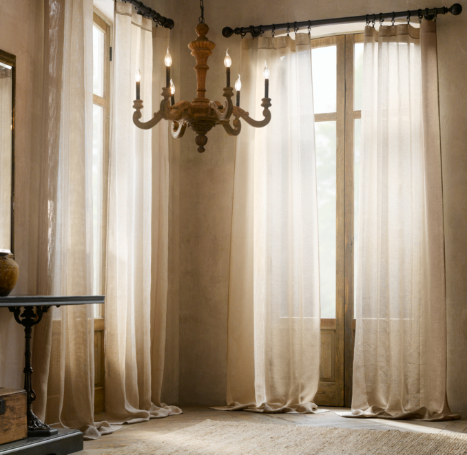 Open Weave Sheer Linen Drapery