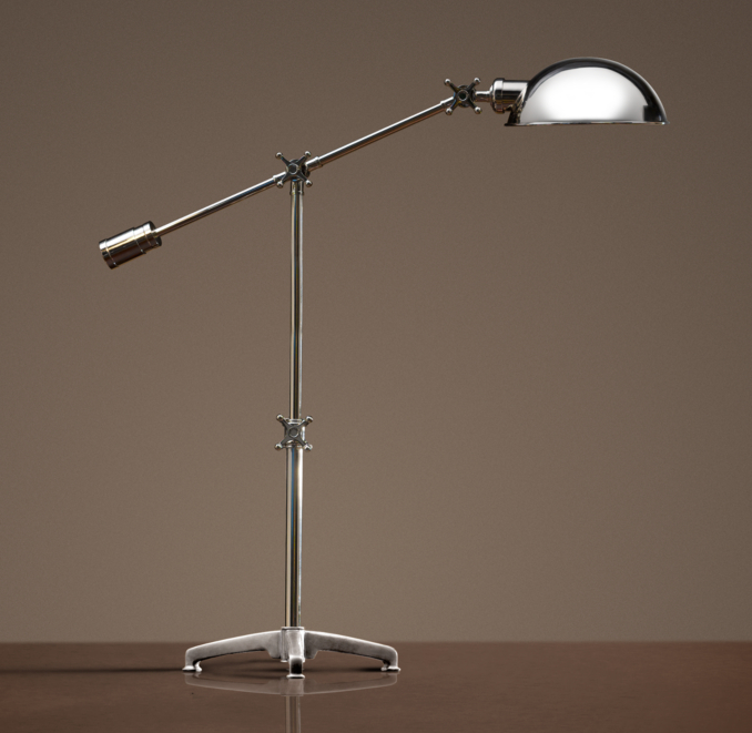 Rowan Pharmacy Task Table Lamp Polished Nickel