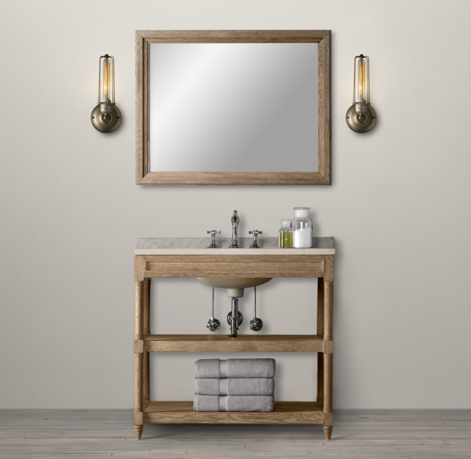 Weathered Oak Single Washstand
