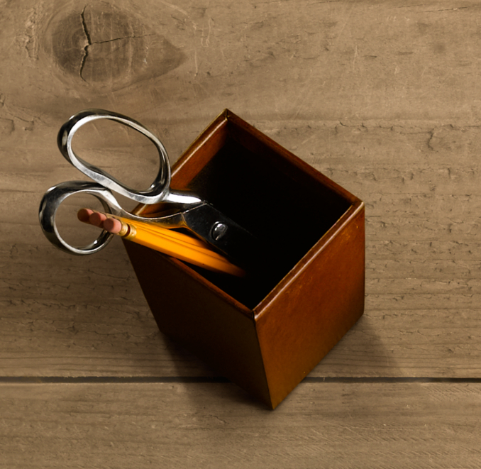 Artisan Leather Pencil Cup Chestnut